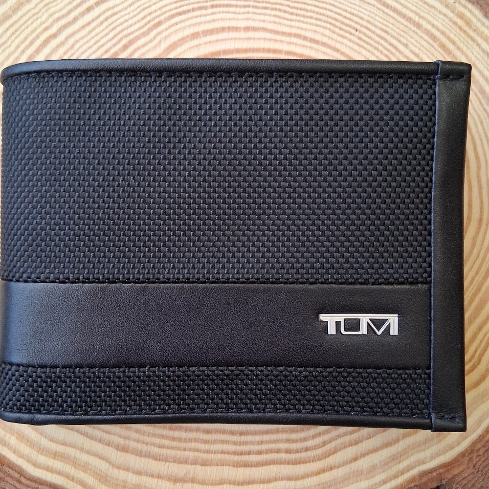 TUMI Black Double Bilfold Wallet
